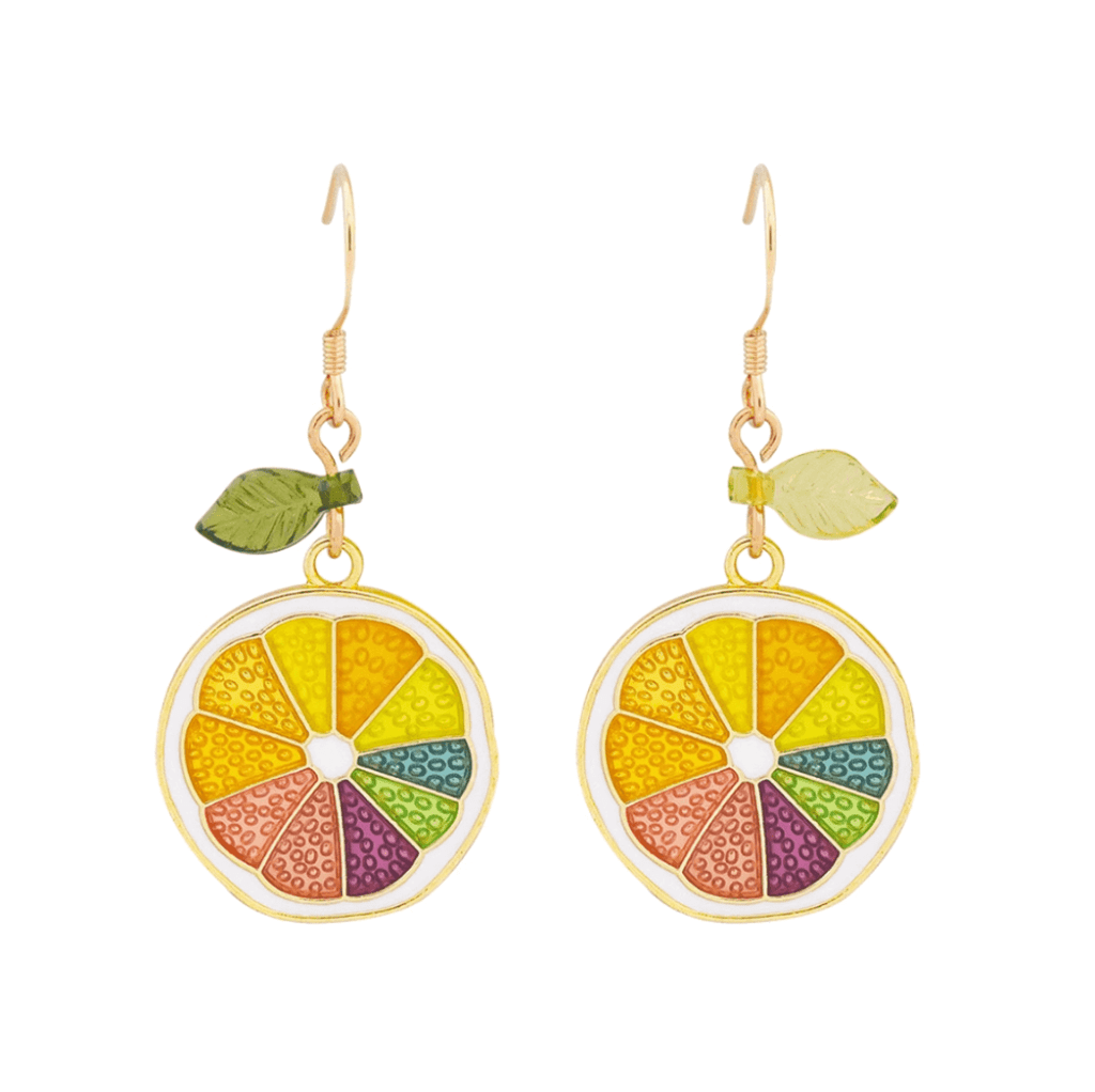 Original Fresh Lemon Statement Dangle Earrings