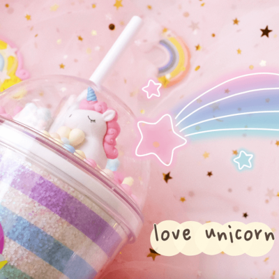 380ML BPA-Free Unicorn Double-Walled Temperature Insulated Straw Cup