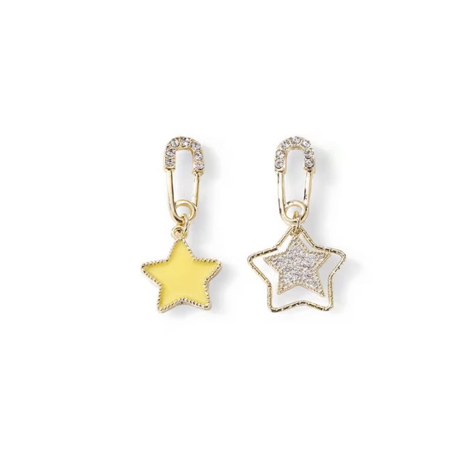 Original Asymmetrical Star Earrings