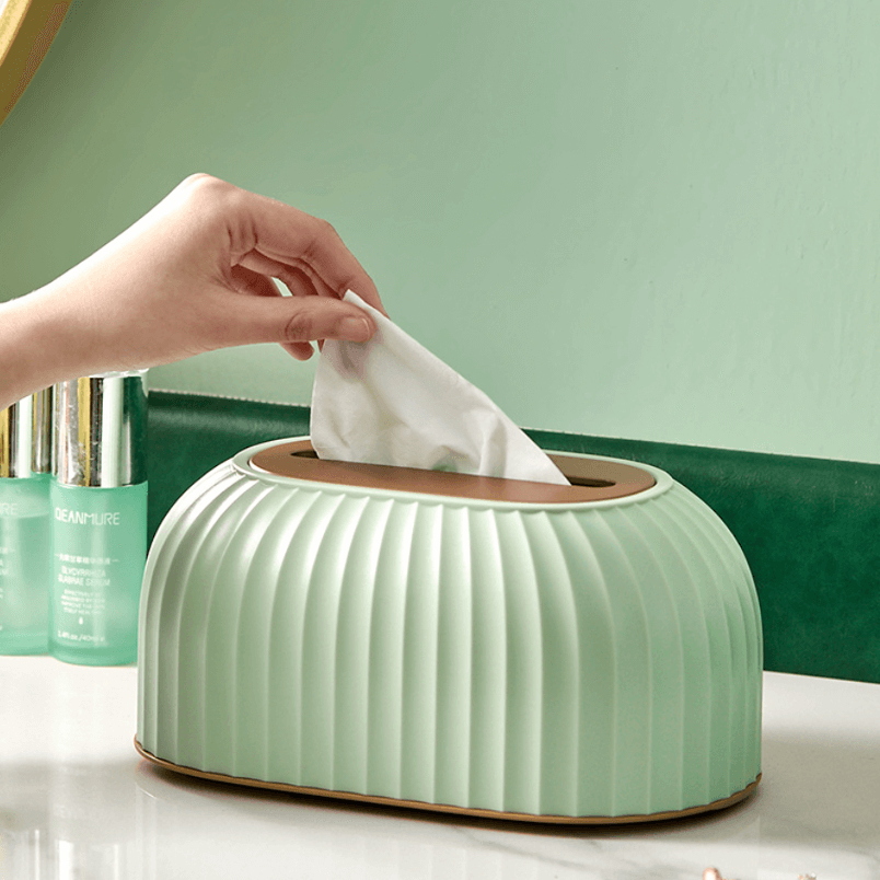 PET Material Creative Luxury Tissue Box with Built-in Spring