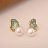 shop online in singapore for Original Hand-Painted Enamel S925 Silver Earrings