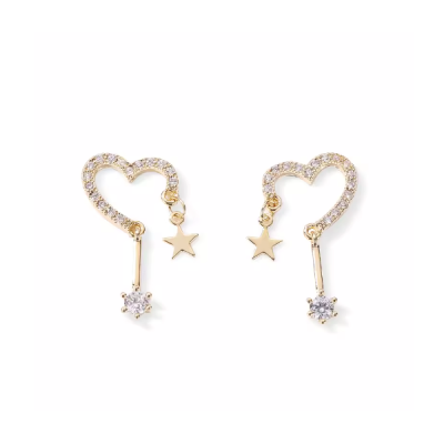 Original, Elegant Korean-style Heart Earrings