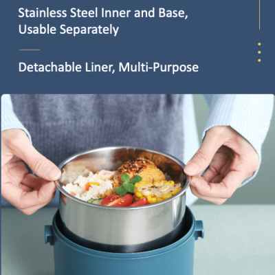 Microwaveable Lunch Box with Stainless Steel Inner Container