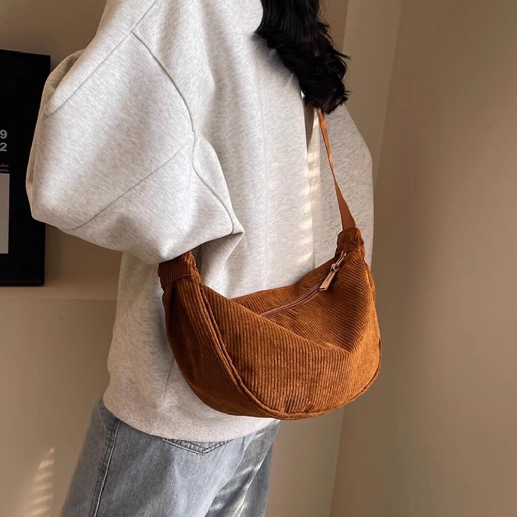 Corduroy Dumpling Shoulder Bag