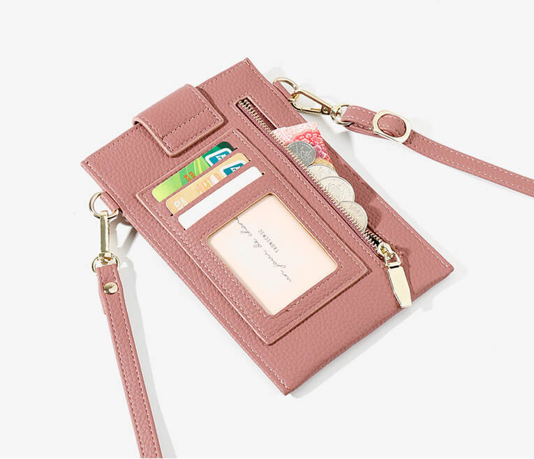 Crossbody Phone Bag with Pockets for Cards, Coins & Money