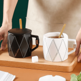 shop online in singapore for 400ml Minimalist Ceramic Creative Mug with Spoon