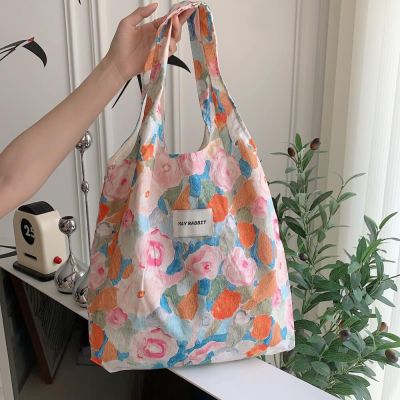 Oil Painting-Print Foldable Shopping Tote Bag