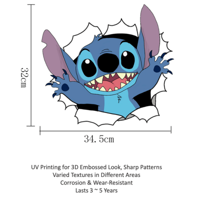 Stitch 3D Wall Sticker for Kids’ Room