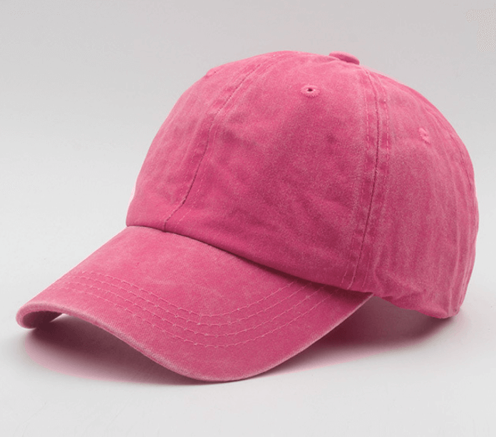 Korean Soft-Top Vintage Washed Denim Baseball Cap