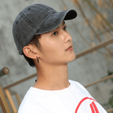 shop online in singapore for Korean Soft-Top Vintage Washed Denim Baseball Cap